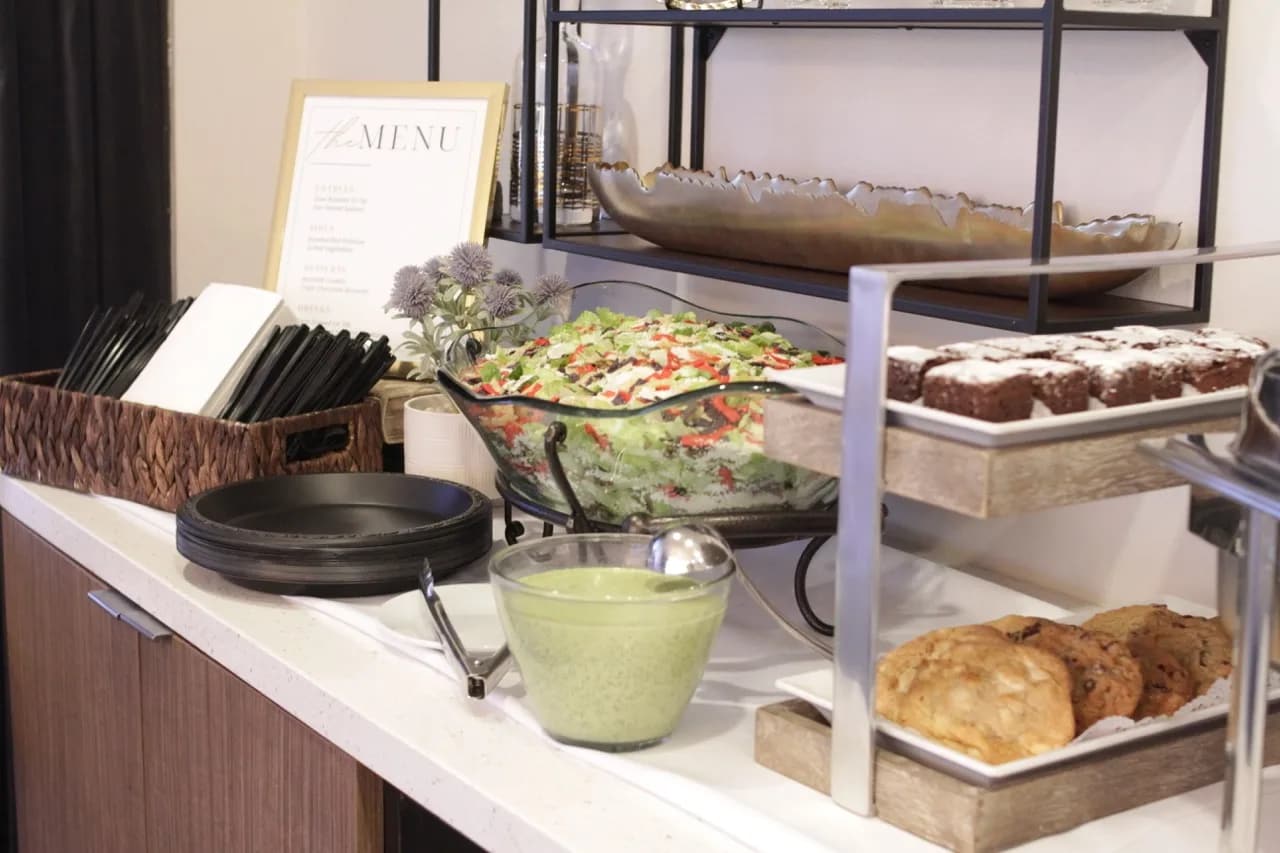 Canyon Catering Daily Corporate Catering Spread with Salad and Desserts